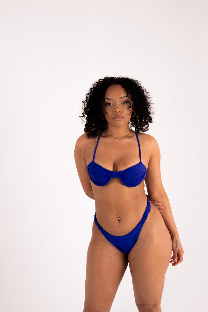 Underwire top - cobalt blue