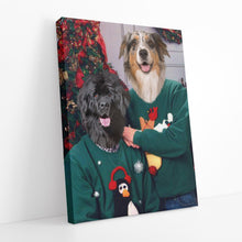 Load image into Gallery viewer, Couple Christmas Jumper Dog Portrait