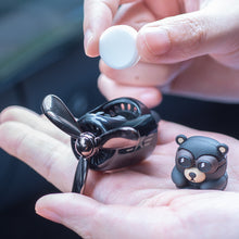 Load image into Gallery viewer, Hako Bear Airplane Car Aromatherapy Cartoon Cute Creative Little Black Bear Pilot Car Air Outlet Perfume