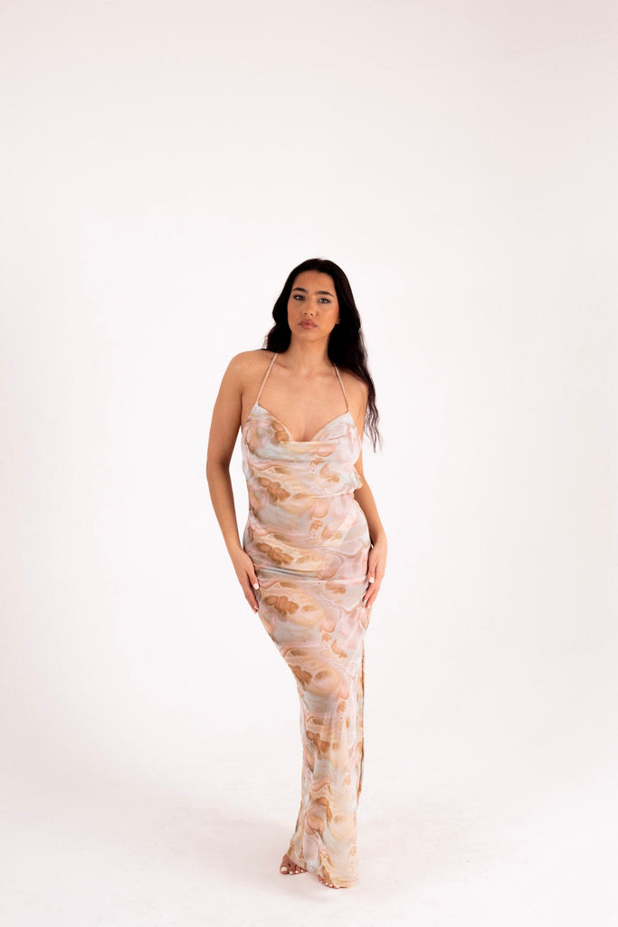 Dune mesh maxi dress