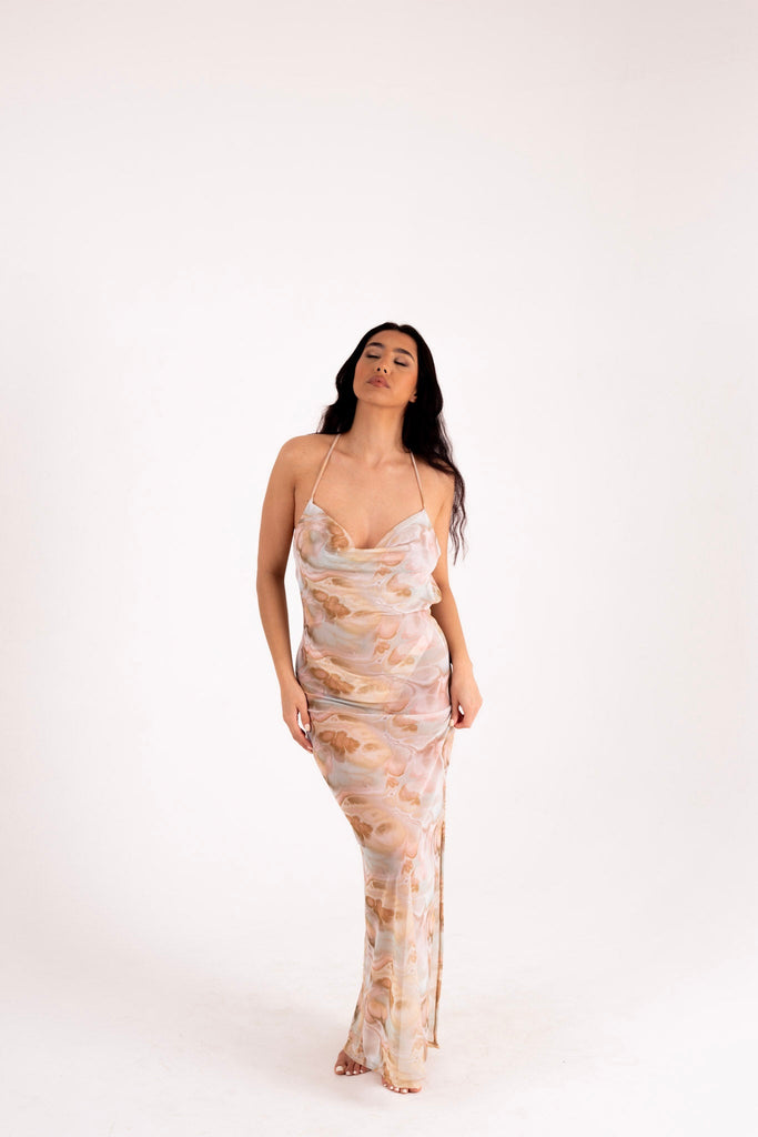 Dune mesh maxi dress