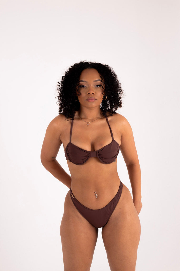 Underwire top - brown