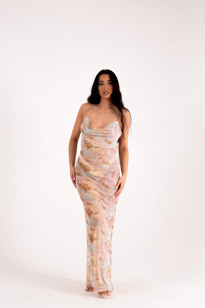 Dune mesh maxi dress