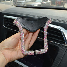 Load image into Gallery viewer, Universal Car Phone Holder with Bing Crystal Rhinestone Car Air Vent Mount Clip Cell Phone Holder for iPhone Samsung Car Holder