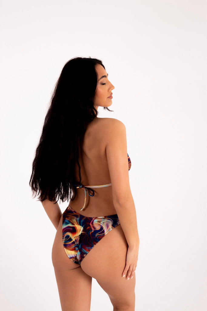 High leg bottoms (thong or brazilian back option) - twilight print