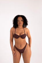 Load image into Gallery viewer, High leg bottoms (thong or brazilian back option) - chocolate brown