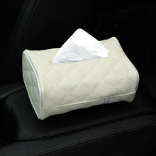 Load image into Gallery viewer, Car Tissue Box Car Hanging Tissue Box Car Supplies Creative Tissue Box Leather Tissue Bag