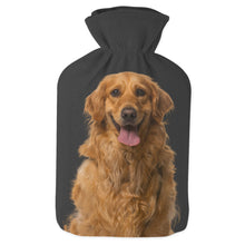 Load image into Gallery viewer, black personalised dog hot water bottle