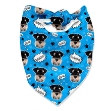 Load image into Gallery viewer, woof personalised dog bandana