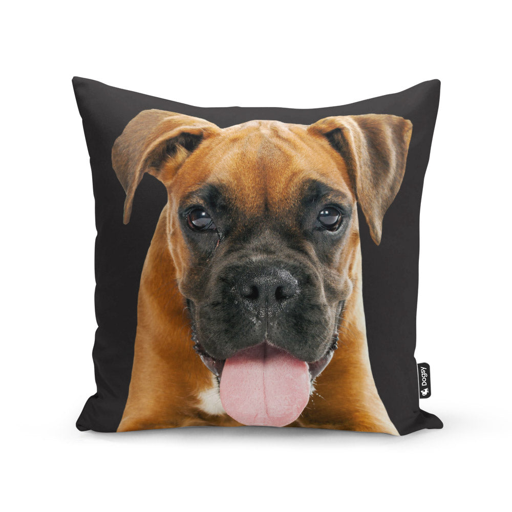 Dogs Face On A Photo Cushion