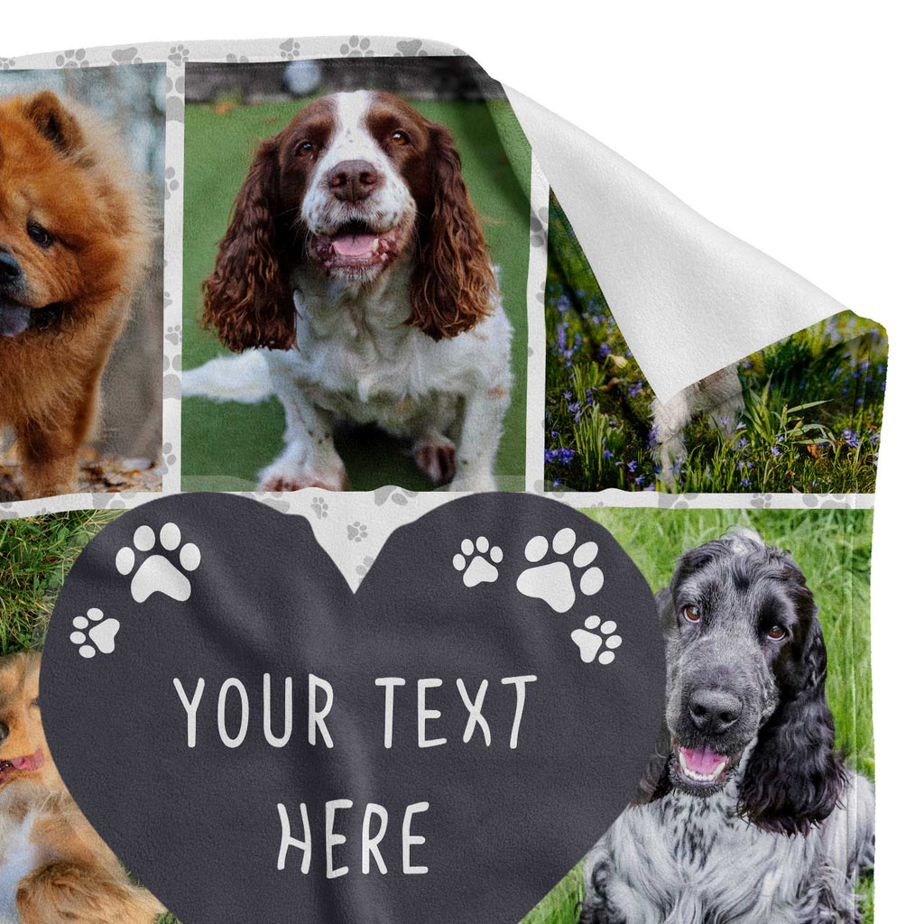 Dog Text Photo Blanket