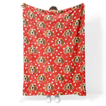 Load image into Gallery viewer, Dog Hearts Personalised Blanket