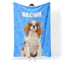 Load image into Gallery viewer, Dog Name Personalised Blanket