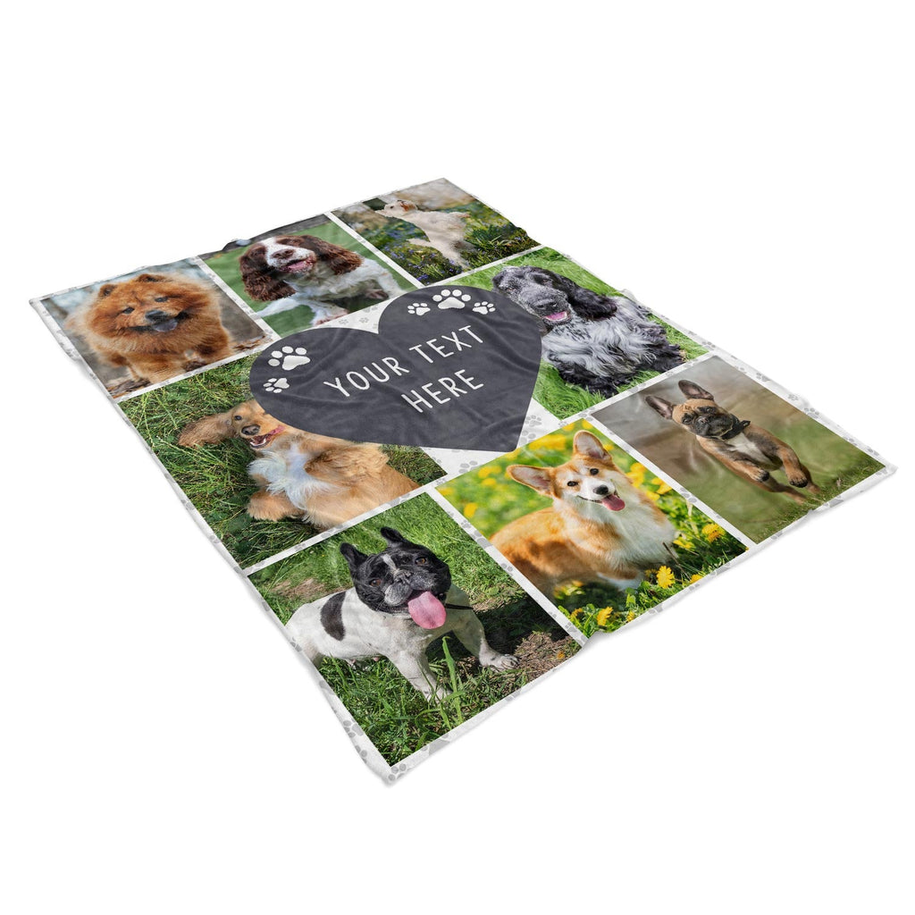 Dog Text Photo Blanket