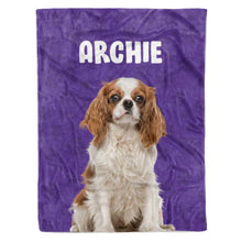 Load image into Gallery viewer, Dog Name Personalised Blanket