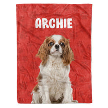 Load image into Gallery viewer, Dog Name Personalised Blanket