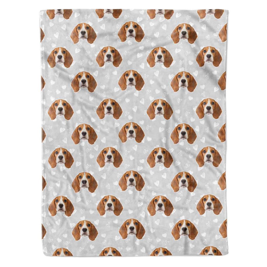 Dog Hearts Personalised Blanket