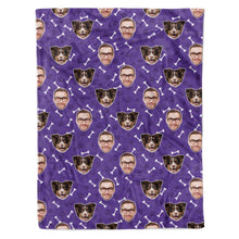 Load image into Gallery viewer, Dog &amp; Owner Personalised Blanket