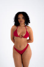 Load image into Gallery viewer, High leg bottoms (thong or brazilian back option) - deep red