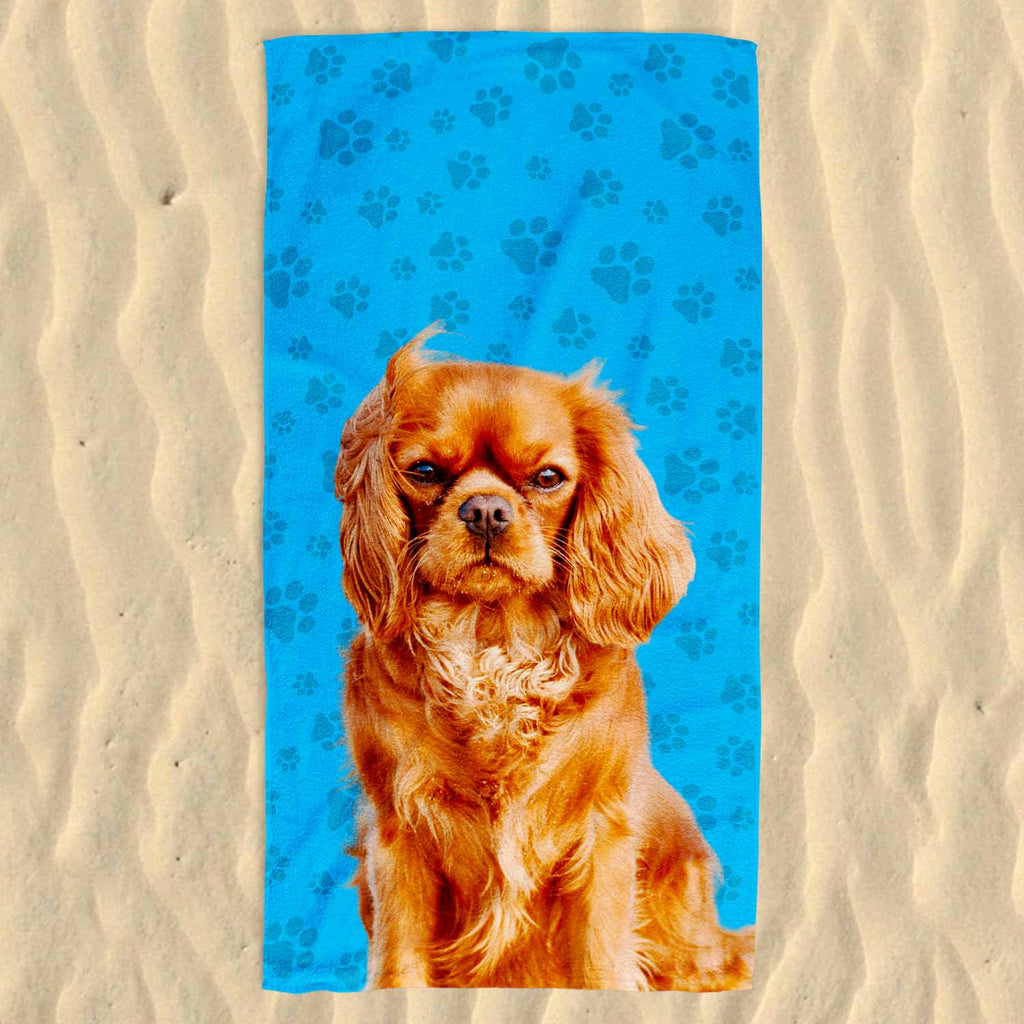 Your Dog Paw Prints Beach Towel