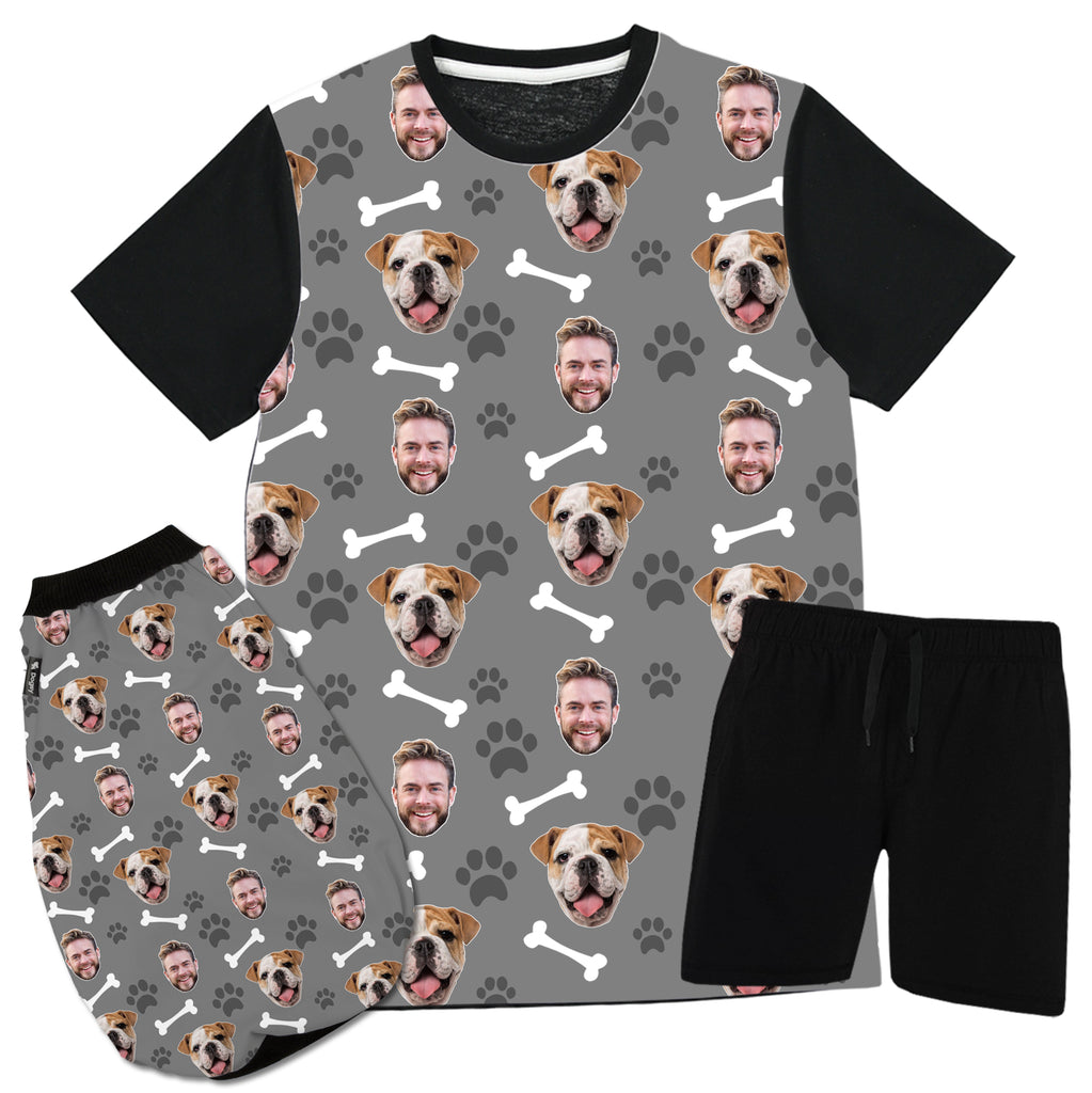 Dog & Owner Mens Matching Face Pyjamas Set