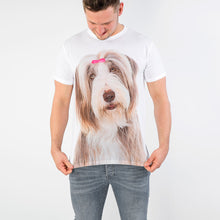 Load image into Gallery viewer, Dog Face Unisex White T-Shirt