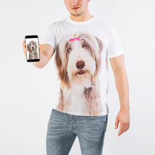 Load image into Gallery viewer, Dog Face Unisex White T-Shirt