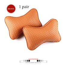 Load image into Gallery viewer, 1 pair Luxury Linen material car headrest pillow Unisex Breathable Auto Neck Rest Headrest Cushion Pillows 4 seasons Universal