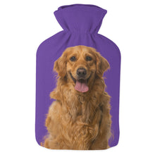 Load image into Gallery viewer, purple personalised dog hot water bottle