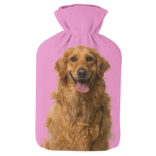 Load image into Gallery viewer, pink personalised dog hot water bottle