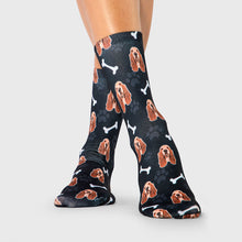 Load image into Gallery viewer, Personalised Dog Face Socks