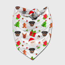 Load image into Gallery viewer, Christmas Reindeer Dog Face Bandana