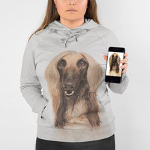 Load image into Gallery viewer, Dog Face Ladies Hoodie