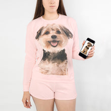 Load image into Gallery viewer, Dog Face Ladies Pink Loungewear Set