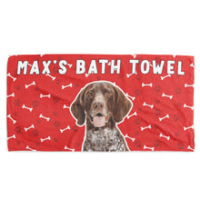 Load image into Gallery viewer, Your Dog Name Red Towel