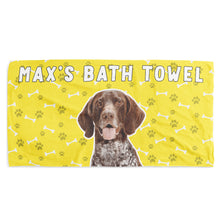 Load image into Gallery viewer, Yellow Dog Name Towel