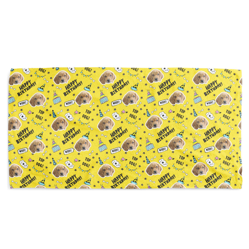 Dog Photo Birthday Towel