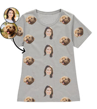 Load image into Gallery viewer, Dog &amp; Owner Ladies Grey T-Shirt