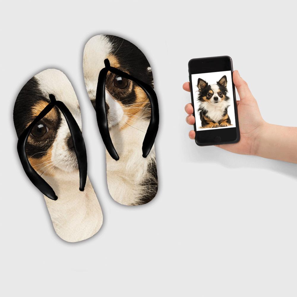 Dog Face Flip Flops