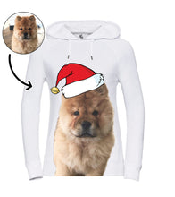 Load image into Gallery viewer, Dog Face Ladies Christmas Hoodie