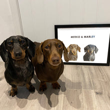 Load image into Gallery viewer, Custom 2 or 3 Dogs Portrait