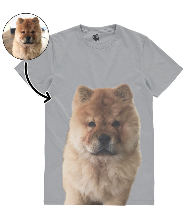 Dog Face Unisex Grey T-Shirt