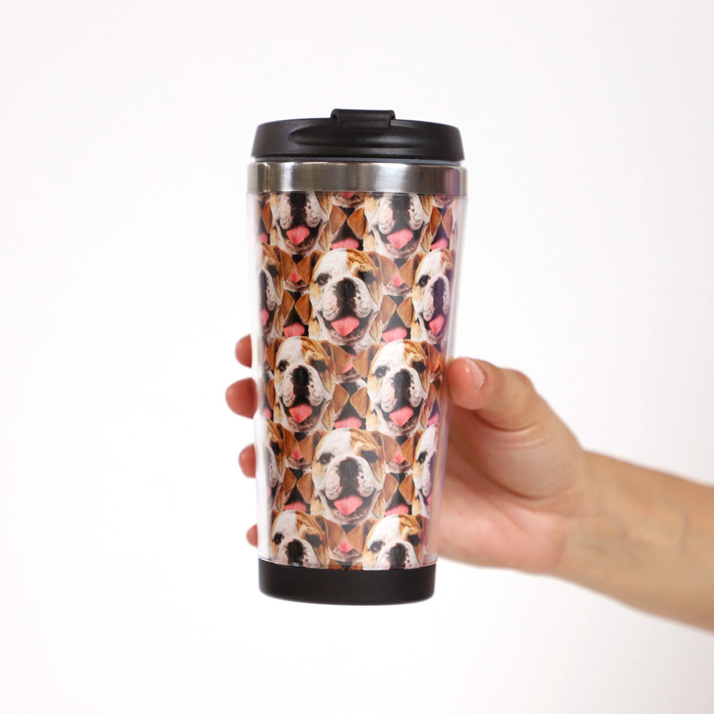 Dog Face Mash Travel Mug