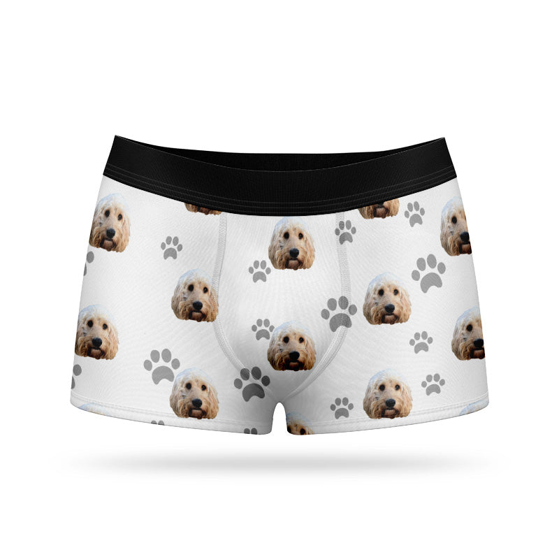 Dog On White Boxer Shorts