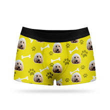 Load image into Gallery viewer, Dog On Yellow Boxer Shorts